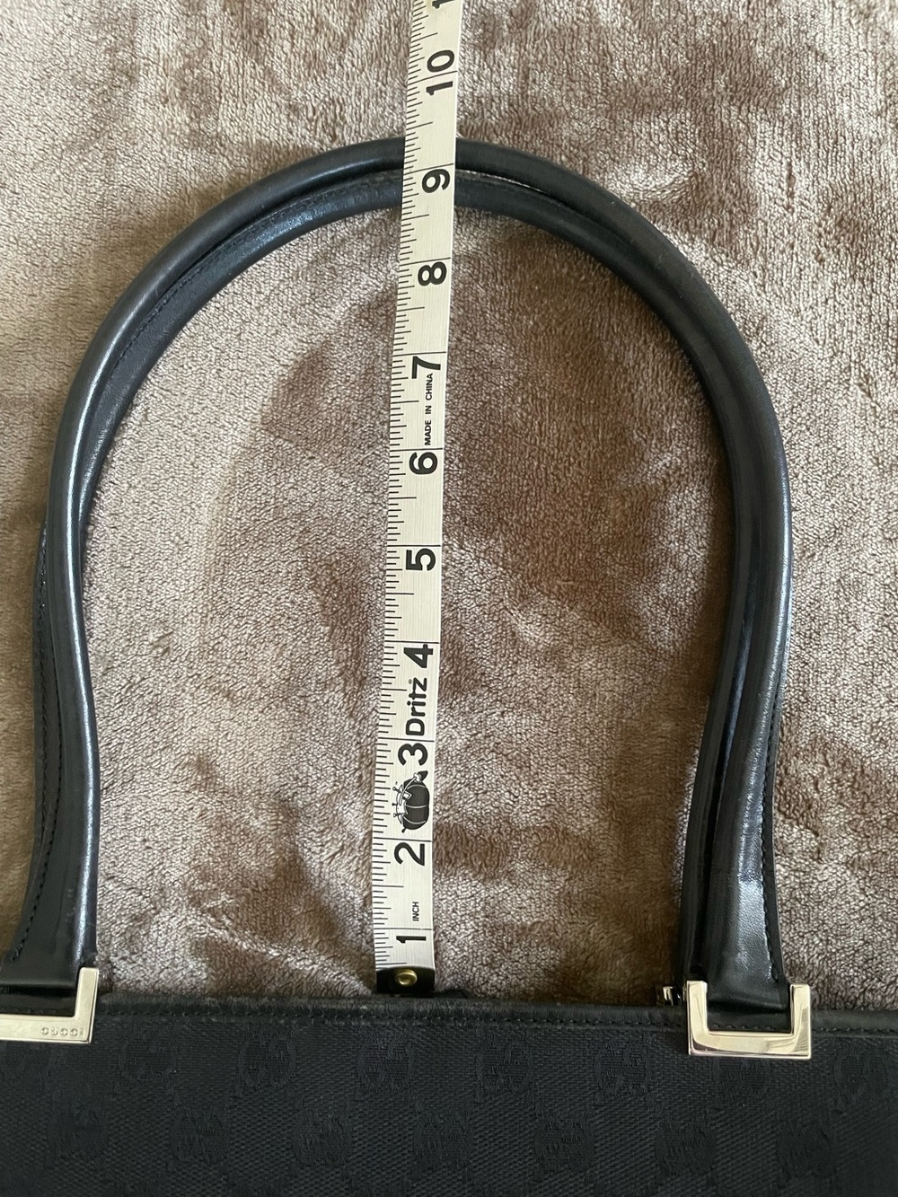Gucci Nylon Jackie Tote Black Monogram Shoulder Bag Large - Picture 12 of 17